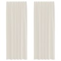 ZASŁONY WOALOWE Z ZAKŁADKĄ NA GÓRZE 2 SZT. KREMOWE