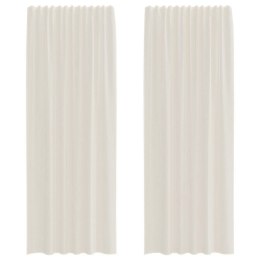 ZASŁONY WOALOWE Z ZAKŁADKĄ NA GÓRZE 2 SZT. KREMOWE