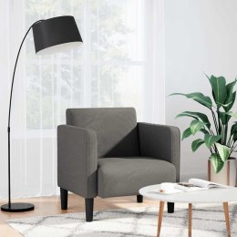 SOFA FOTEL Z PODŁOKIETNIKAMI JASNOSZARY 54CM TKANINA KORDOWA