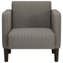 SOFA FOTEL Z PODŁOKIETNIKAMI JASNOSZARY 54CM TKANINA KORDOWA
