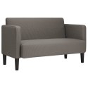 SOFA DWUOSOBOWA JASNOSZARA 109CM TKANINA SZTRUKSOWA