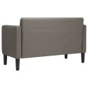 SOFA DWUOSOBOWA JASNOSZARA 109CM TKANINA SZTRUKSOWA