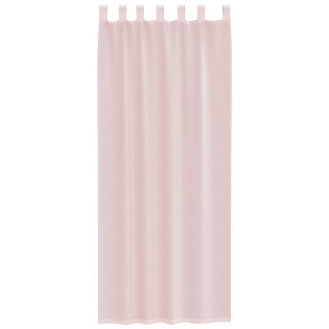 ZASŁONY WOALOWE Z KIESZENIAMI NA DRĄŻEK 2 SZT. JASNORÓŻOWE