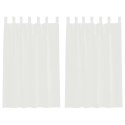 ZASŁONY WOALOWE Z KIESZENIAMI NA DRĄŻEK 2 SZT. BIAŁE