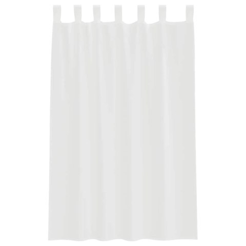 ZASŁONY WOALOWE Z KIESZENIAMI NA DRĄŻEK 2 SZT. BIAŁE