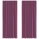 ZASŁONY WOALOWE Z PĘTELKAMI 2 SZT. FIOLETOWE 140X245CM