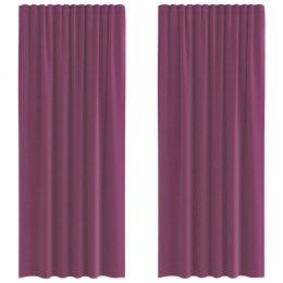 ZASŁONY WOALOWE Z PĘTELKAMI 2 SZT. FIOLETOWE 140X245CM