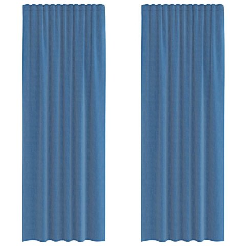 ZASŁONY WOALOWE Z PĘTELKAMI 2 SZT. ROYAL BLUE 140X260CM