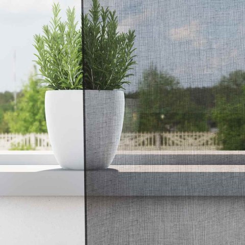 ZASŁONY WOALOWE Z PRZELOTKAMI 2 SZT. CZARNE 140X175CM