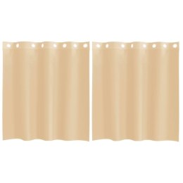 ZASŁONY WOALOWE Z PRZELOTKAMI 2 SZT. PIASKOWE