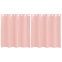 ZASŁONY WOALOWE Z PRZELOTKAMI 2 SZT. RÓŻOWE 140X140CM