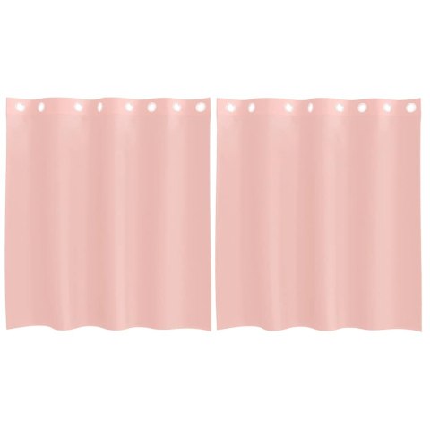 ZASŁONY WOALOWE Z PRZELOTKAMI 2 SZT. RÓŻOWE 140X140CM