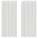 ZASŁONY WOALOWE Z PRZELOTKAMI 2 SZT. BIAŁE