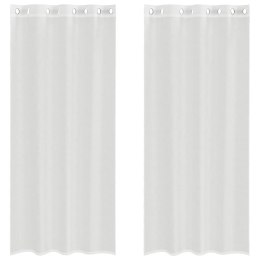 ZASŁONY WOALOWE Z PRZELOTKAMI 2 SZT. BIAŁE