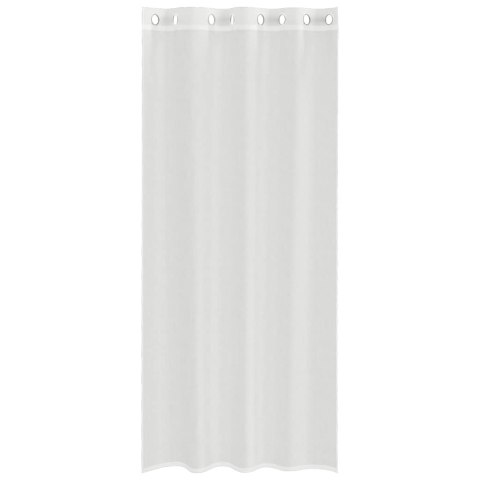 ZASŁONY WOALOWE Z PRZELOTKAMI 2 SZT. BIAŁE