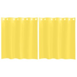 ZASŁONY WOALOWE Z PRZELOTKAMI 2 SZT. ŻÓŁTE