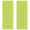 ZASŁONY WOALOWE Z ZAKŁADKĄ NA GÓRZE 2 SZT. JABŁKO ZIELONE