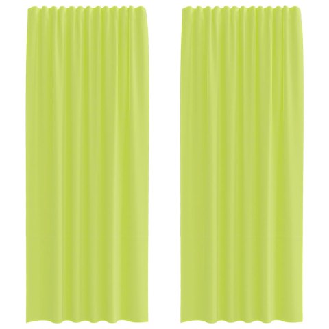 ZASŁONY WOALOWE Z ZAKŁADKĄ NA GÓRZE 2 SZT. JABŁKO ZIELONE