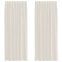 ZASŁONY WOALOWE Z ZAKŁADKĄ NA GÓRZE 2 SZT. KREMOWE