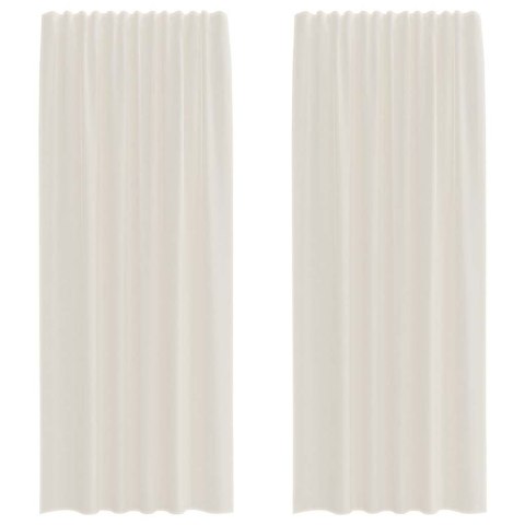 ZASŁONY WOALOWE Z ZAKŁADKĄ NA GÓRZE 2 SZT. KREMOWE