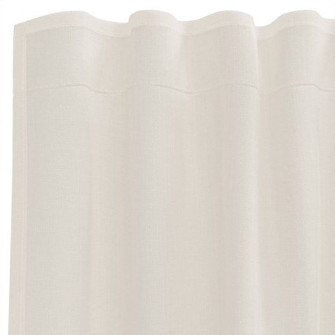 ZASŁONY WOALOWE Z ZAKŁADKĄ NA GÓRZE 2 SZT. KREMOWE