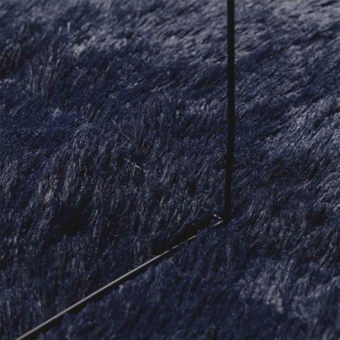 DYWAN SHAGGY Z DŁUGIM WŁOSIEM GRANATOWY 120X170CM