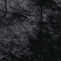 DYWAN SHAGGY Z DŁUGIM WŁOSIEM CZARNY 160X160CM POLIESTER