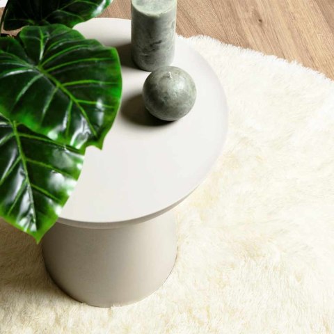 DYWAN SHAGGY Z DŁUGIM WŁOSIEM KREMOWY 100X100CM