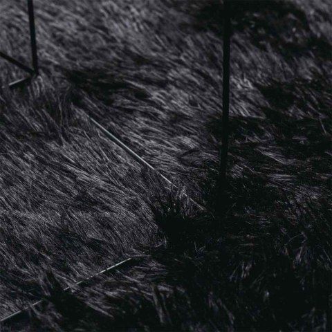 DYWAN SHAGGY Z DŁUGIM WŁOSIEM CZARNY 240X240CM