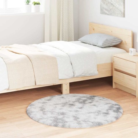 DYWAN SHAGGY Z DŁUGIM WŁOSIEM JASNOSZARY 100X100CM