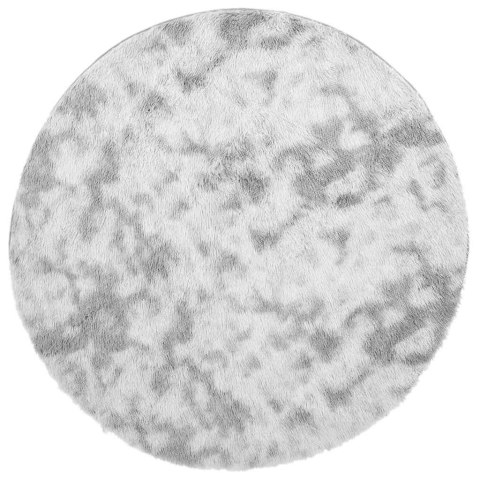 DYWAN SHAGGY Z DŁUGIM WŁOSIEM JASNOSZARY 160X160CM POLIESTER