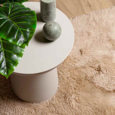 DYWAN SHAGGY Z DŁUGIM WŁOSIEM BEŻOWY 120X170CM