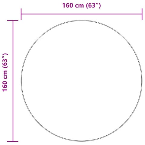 DYWAN SHAGGY Z DŁUGIM WŁOSIEM BEŻOWY 160X160CM POLIESTER