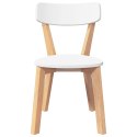 KRZESŁA DO JADALNI 2 SZT. LITE DREWNO GUMA