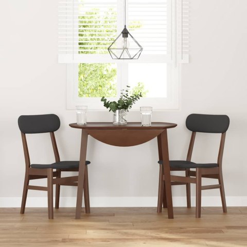 KRZESŁA DO JADALNI Z PODUSZKAMI 2 SZT. LITE DREWNO GUMOWE