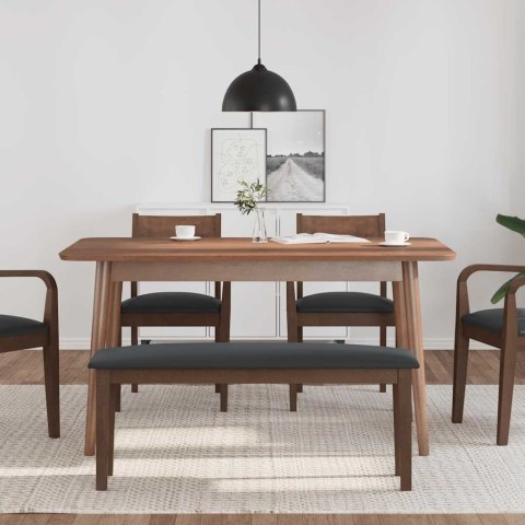 ŁAWKA 110CM BRĄZOWA LITE DREWNO GUMA