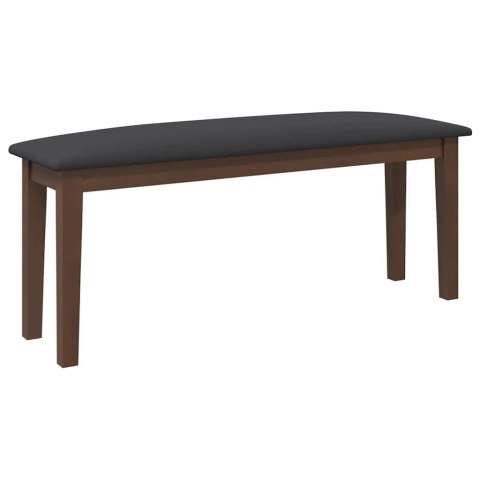 ŁAWKA 110CM BRĄZOWA LITE DREWNO GUMA