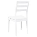 KRZESŁA DO JADALNI 2 SZT. BIAŁE LITE DREWNO GUMOWE