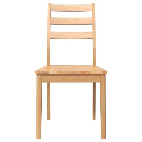 KRZESŁA DO JADALNI 2 SZT. NATURALNE DREWNO LITE GUMA