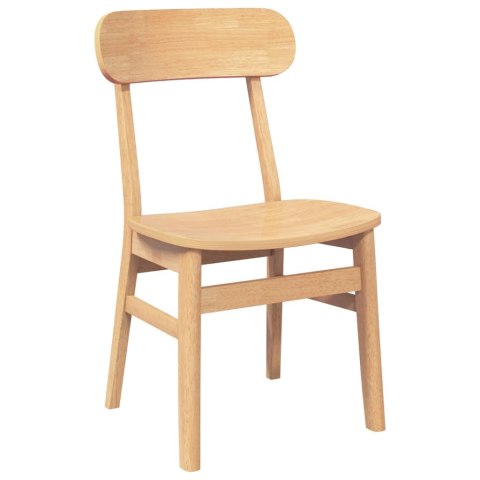 KRZESŁA DO JADALNI 2 SZT. LITE DREWNO GUMA