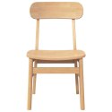 KRZESŁA DO JADALNI 2 SZT. LITE DREWNO GUMA