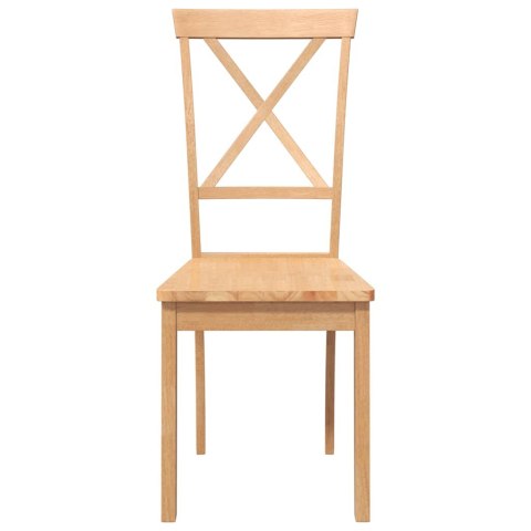 KRZESŁA DO JADALNI 2 SZT. LITE DREWNO GUMA