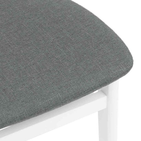 KRZESŁA DO JADALNI Z PODUSZKAMI 2 SZT. BIAŁE LITE DREWNO GUMOWE