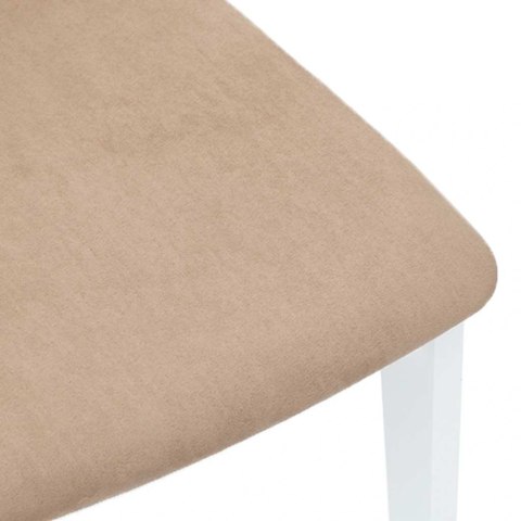 KRZESŁA DO JADALNI Z PODUSZKAMI 2 SZT. BIAŁE LITE DREWNO GUMOWE