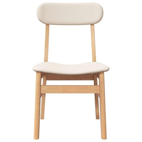 KRZESŁA DO JADALNI Z PODUSZKAMI 2 SZT. LITE DREWNO GUMA