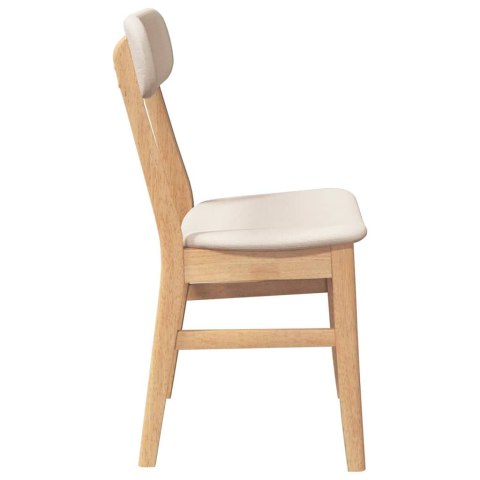 KRZESŁA DO JADALNI Z PODUSZKAMI 2 SZT. LITE DREWNO GUMA