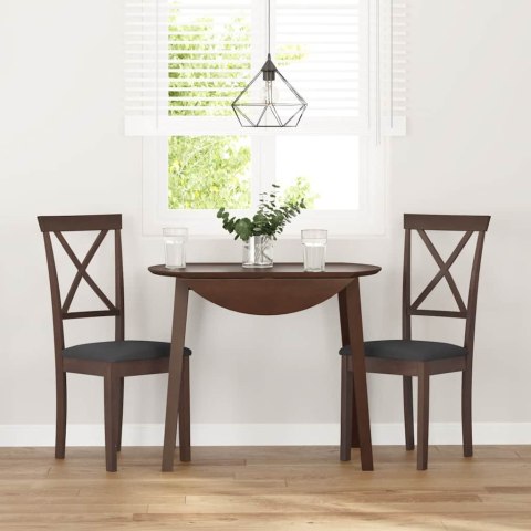 KRZESŁA DO JADALNI Z PODUSZKAMI 2 SZT. LITE DREWNO GUMOWE