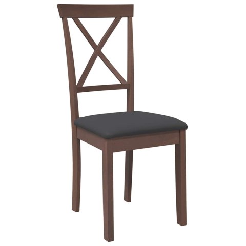 KRZESŁA DO JADALNI Z PODUSZKAMI 2 SZT. LITE DREWNO GUMOWE