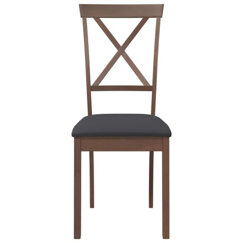 KRZESŁA DO JADALNI Z PODUSZKAMI 2 SZT. LITE DREWNO GUMOWE