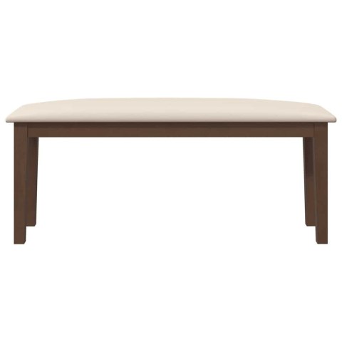 ŁAWKA 110CM BRĄZOWA LITE DREWNO GUMA